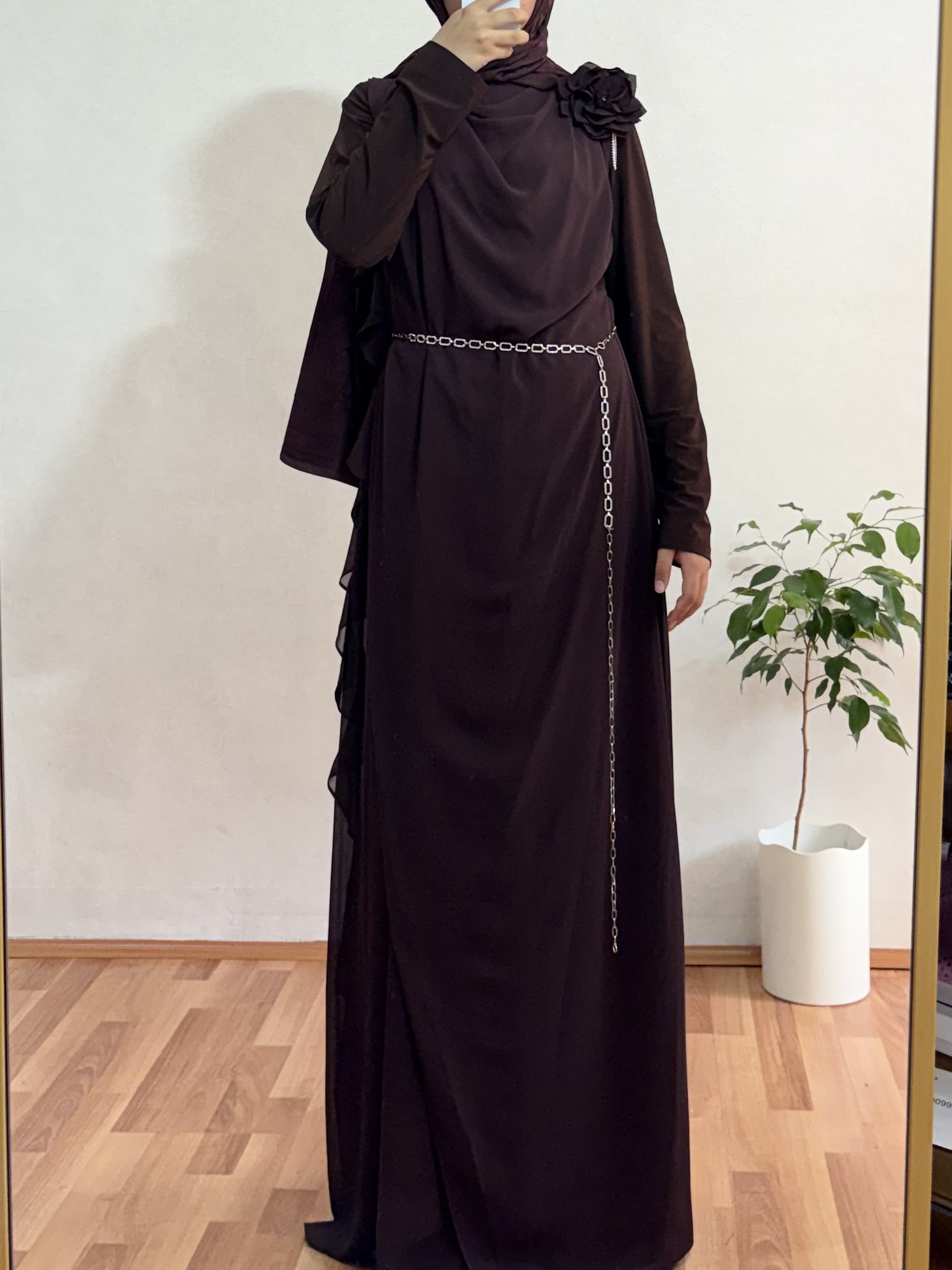 Şifon abiye elbise — DoreStil tesettür giyim